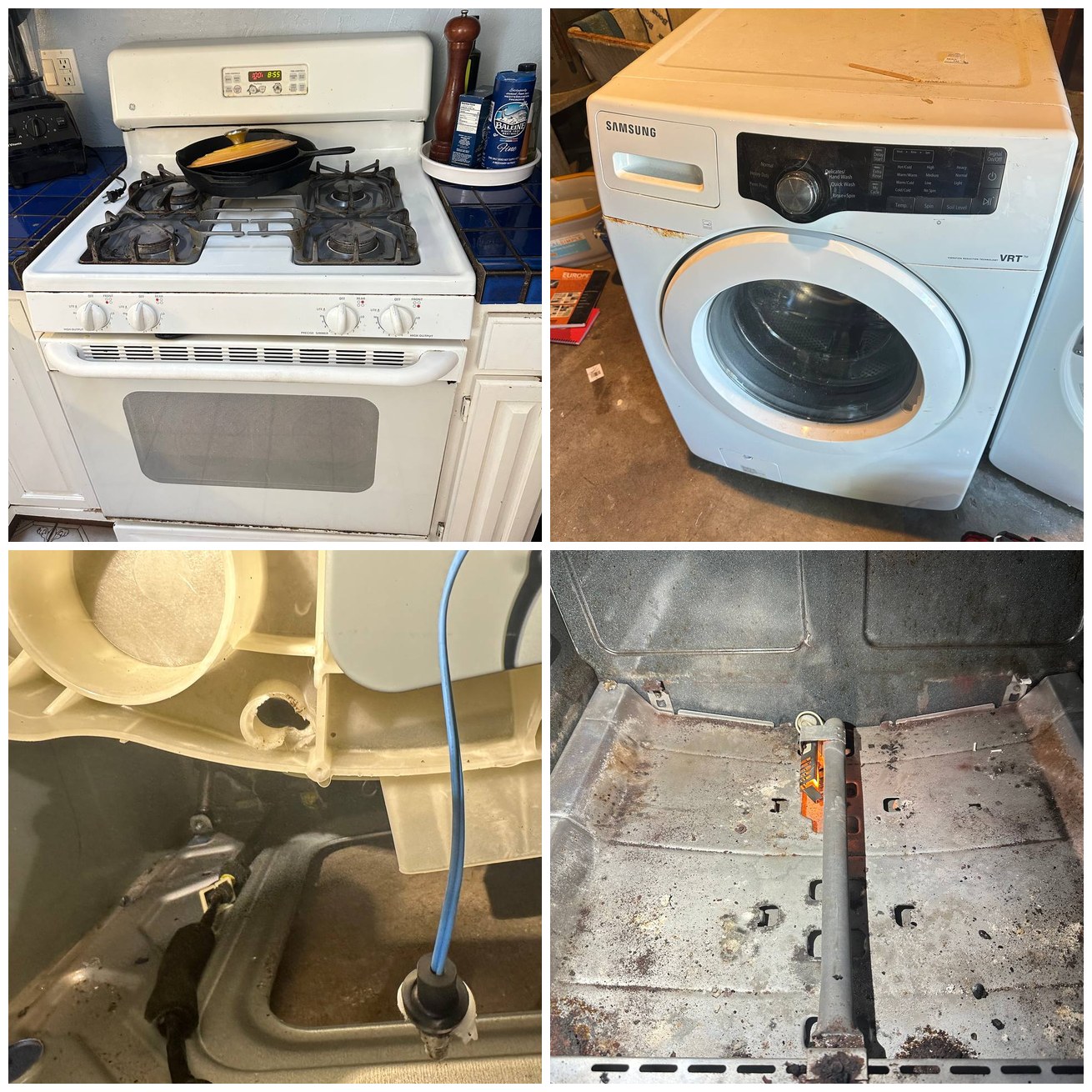 Professional Washer Evaluation and GE Stove Igniter Repair