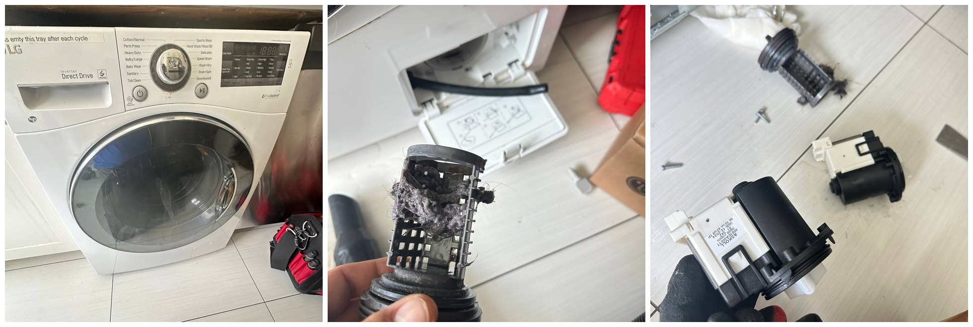 Prompt LG Washer Pump Replacement and OE Error Repair in San Francisco