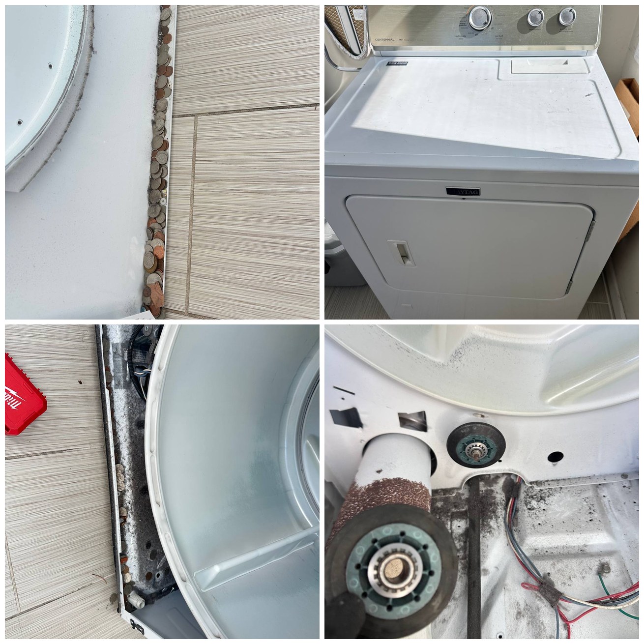 San Francisco Dryer Repair: Removing Coins and Replacing Rollers Restores Quiet Operation